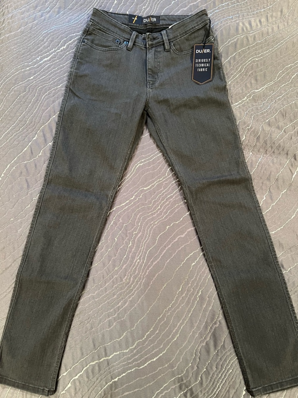 DU/ER Men's Slim Jeans — Charcoal Gray